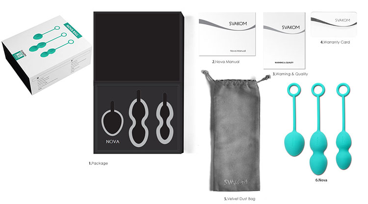 Bóng tập se khít âm đạo Svakom Nova silicon y tế chống nước 100%