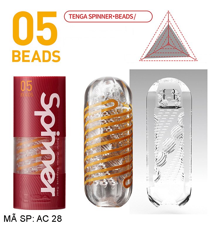 Cốc thủ dâm Tenga Spinner 05 BEADS ruột xoắn hạt tròn kích thích hoàn hảo