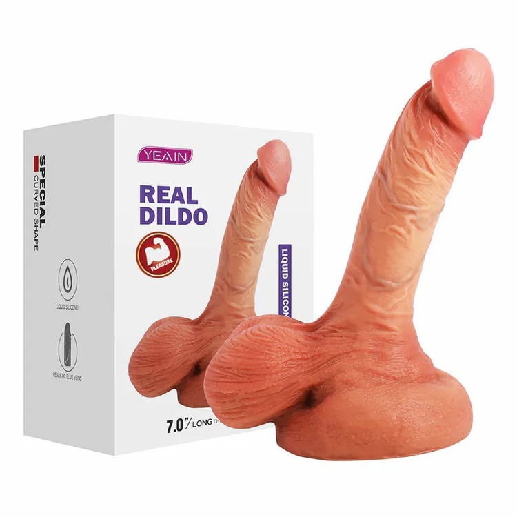 dương vật giả silicone màu da hồng nhạt tự nhiên