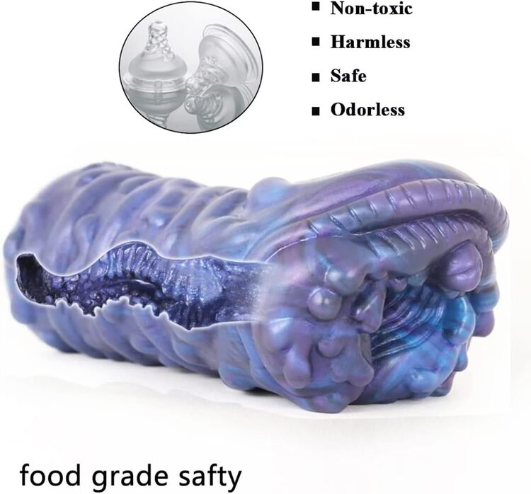 Cấu trúc bên trong âm đạo giả silicon bò rừng với rãnh gai kích thích mạnh