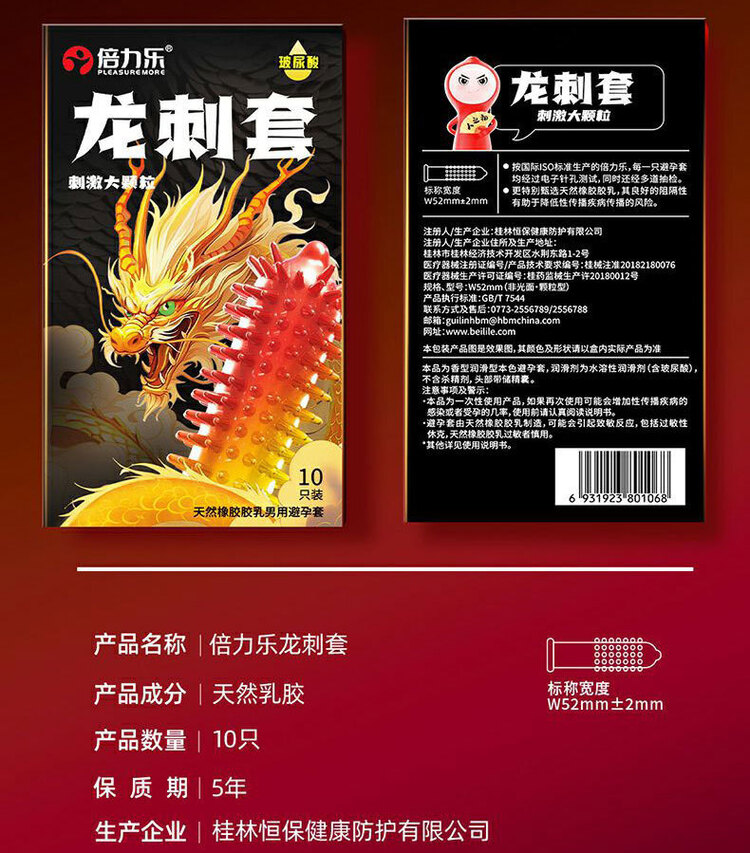 Bao cao su gai nổi kích thích Dragon Spike