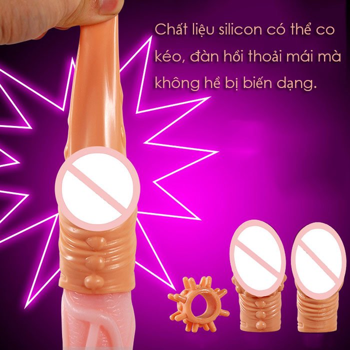 Bộ đôn Endurance Sets 2 đầu 1 vòng gai bằng silicone giúp tăng chiều dài và kích thích mạnh