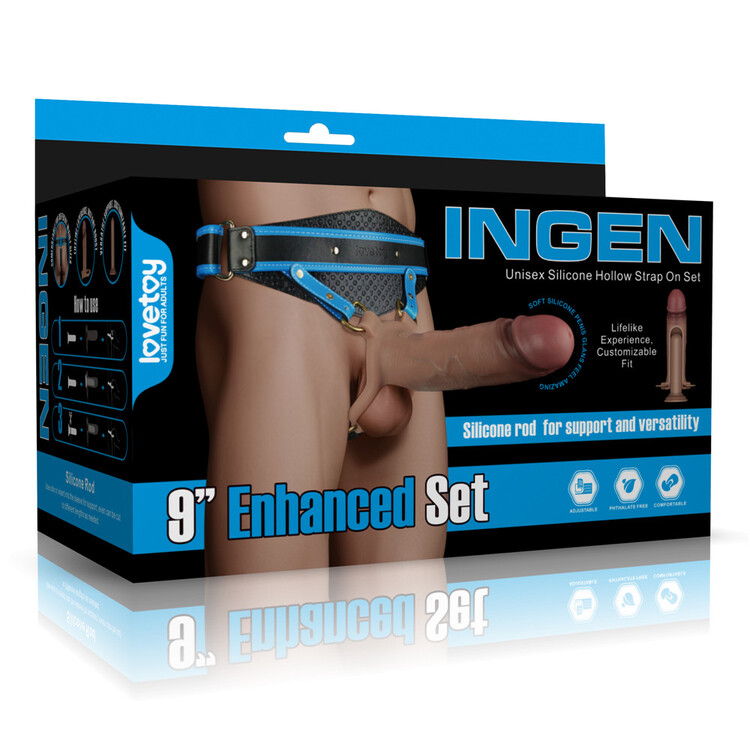 dương vật giả Lovetoy Enhanced kèm thanh silicon đa năng