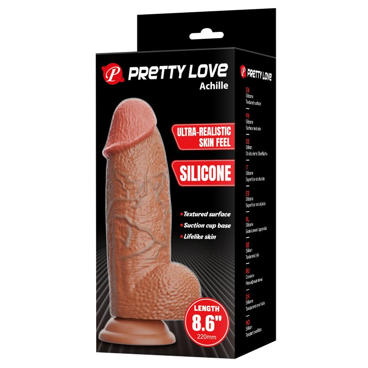 Dương vật giả siêu khủng Prettylove Achille 22cm gắn tường, chân thật như thật