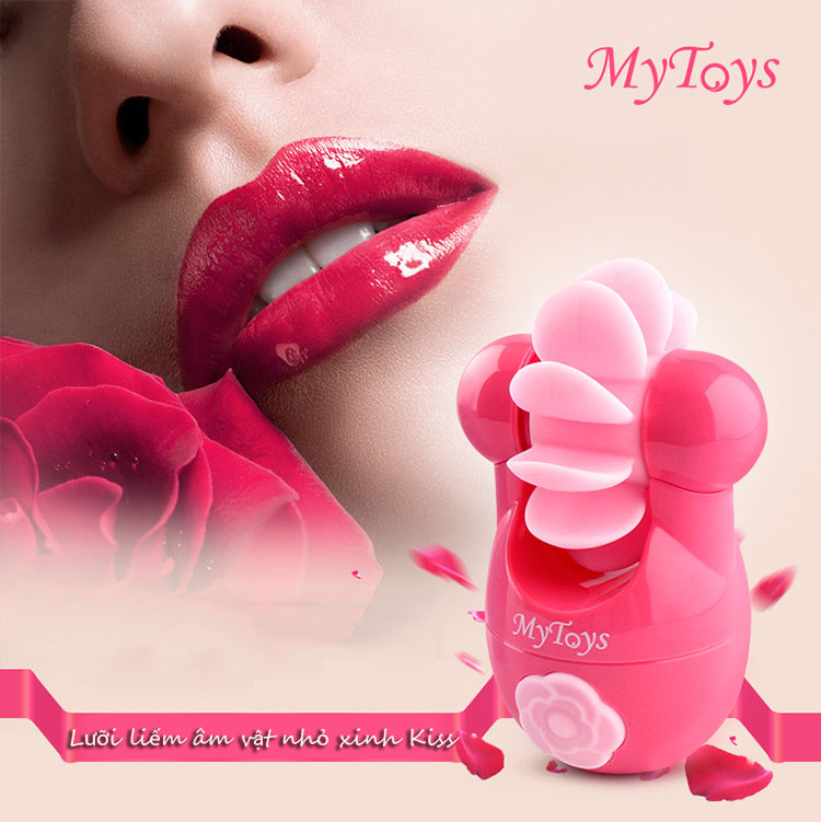 Lưỡi liếm âm vật Kiss 10 cánh silicone mềm