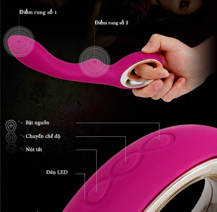 Máy massage điểm G Chisa Caroline 10 chế độ rung