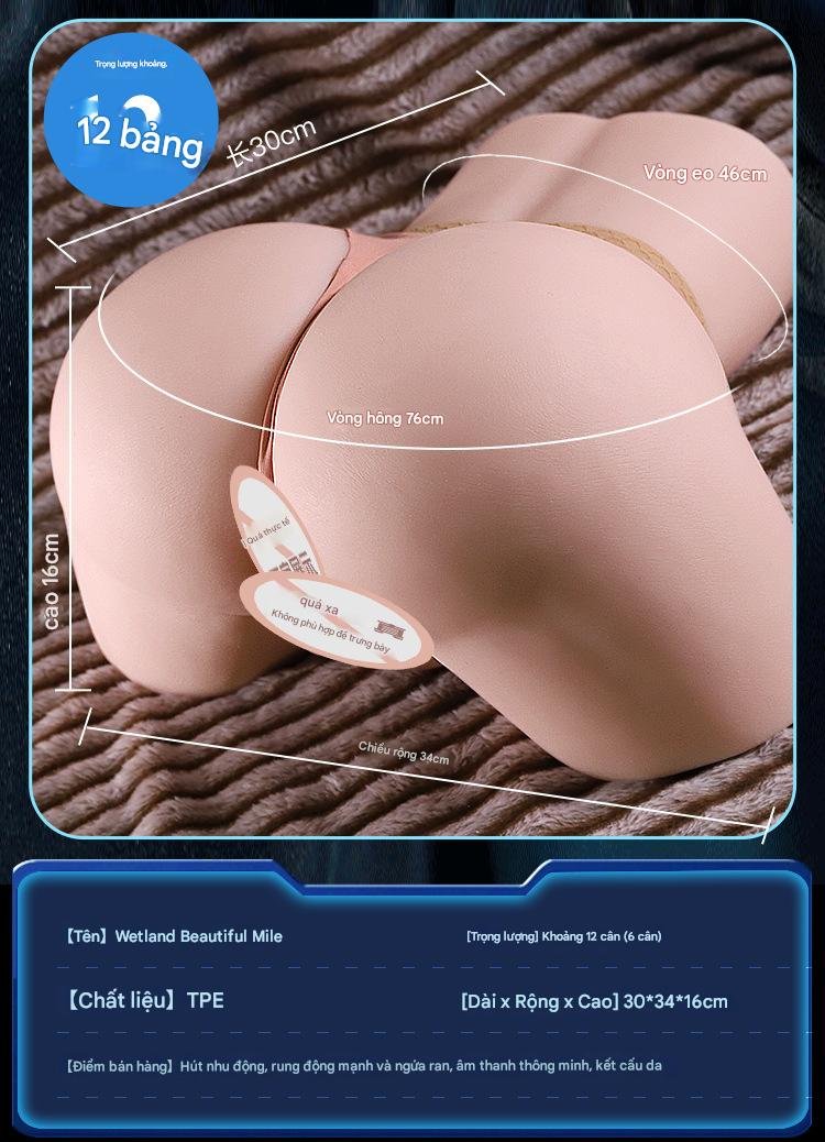 Tính năng rung – mút – nhu động của mông giả Wetland Beauty