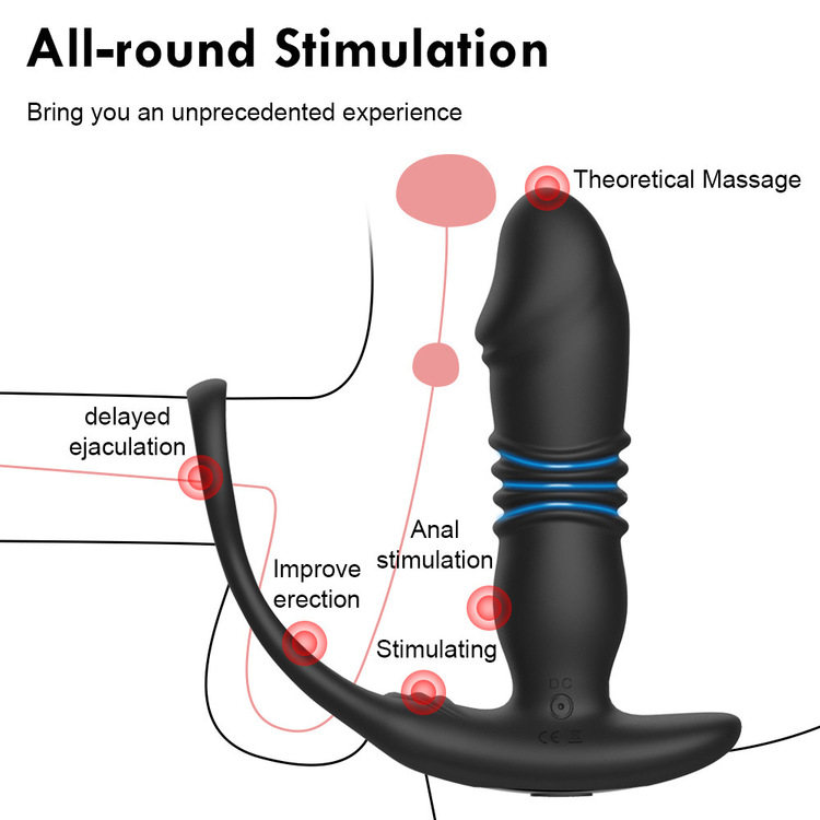 phích cu massage tuyến tiền liệt thiết kế công thái học vòng đeo co giãn
