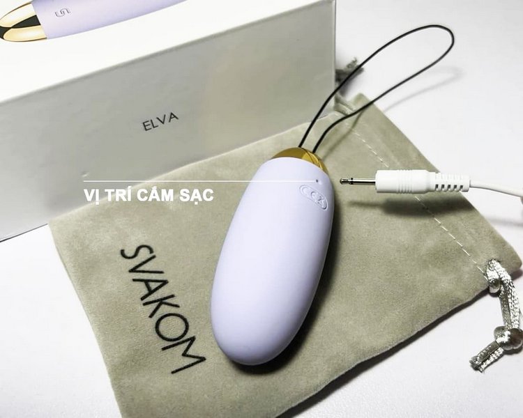 Vị trí cắm sặc trứng rung mini Svakom Elva App-Controlled