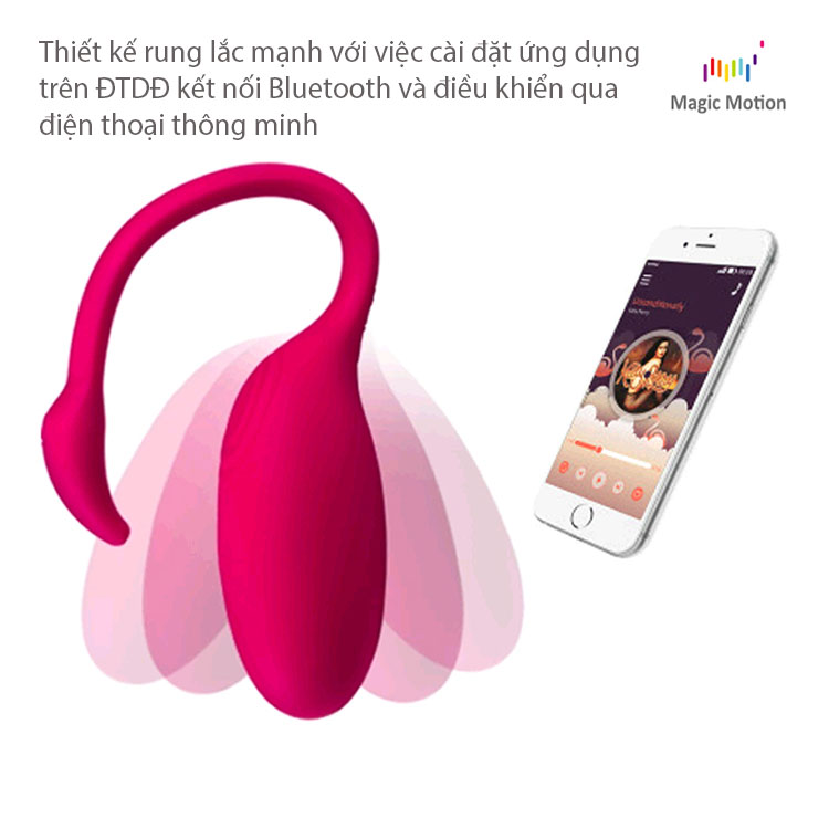 Trứng rung không dây Bluetooth Magic Motion Vũ công thiên nga màu hồng thiết kế tinh tế