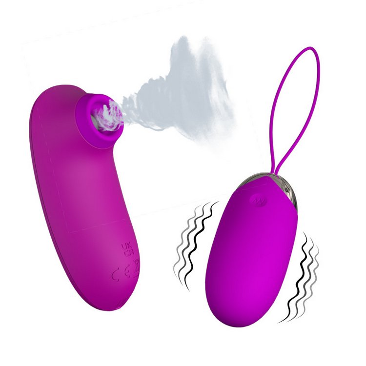 Trứng rung và hút Pettylove Orthus màu tím thiết kế hai đầu kích thích