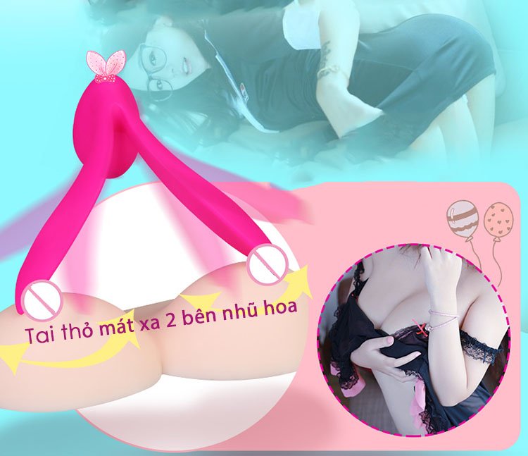 Tai thỏ rung Leten dài 15.3cm với 3 động cơ rung mạnh mẽ